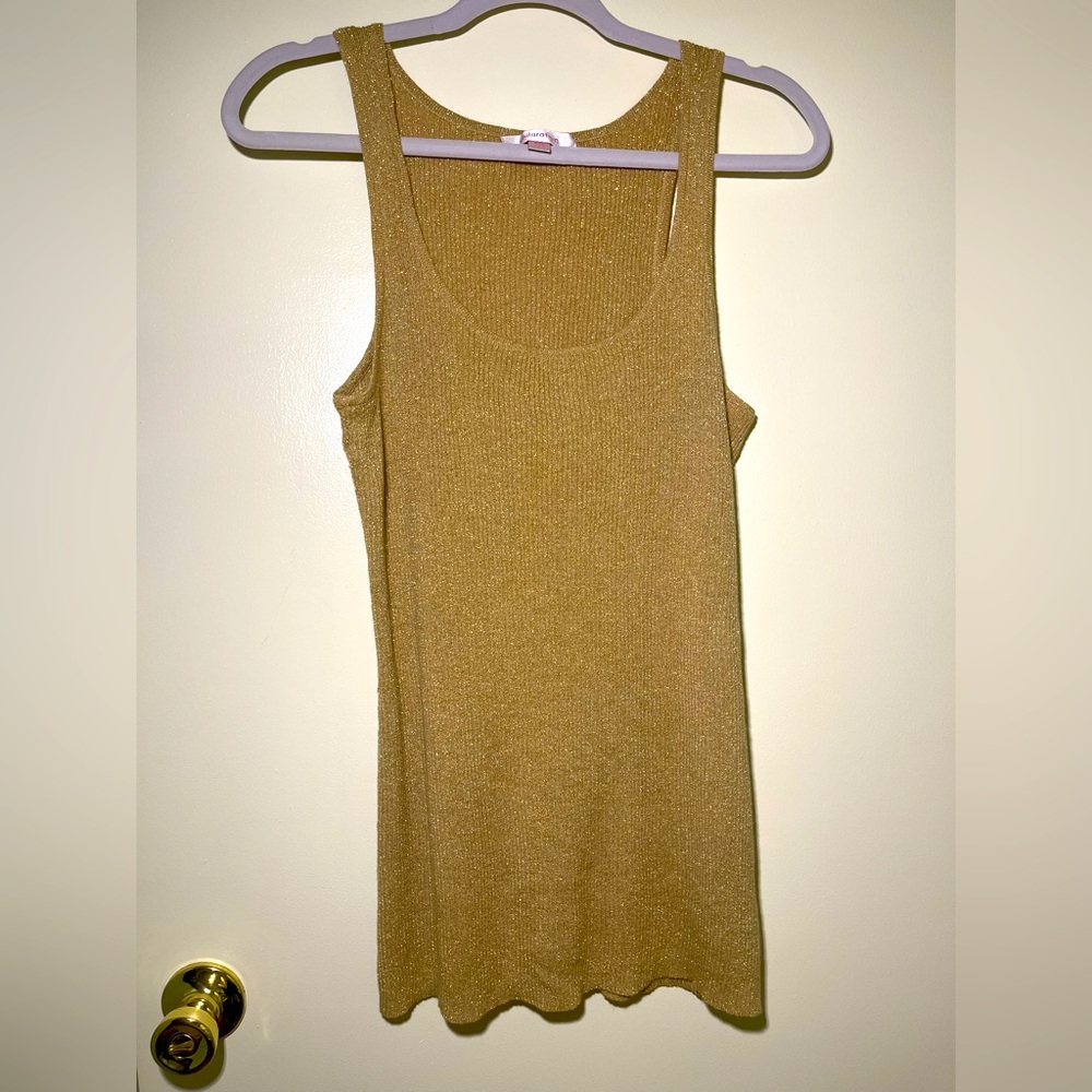 Gold Sleeveless Women's Tank Top XXL - Picture 2 of 5